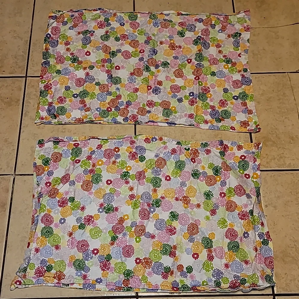 Ikea renate slinga pillow cases 100% cotton floral multicolored 2pc